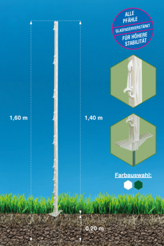 Weidezaunpfahl WZ 4000/140 D